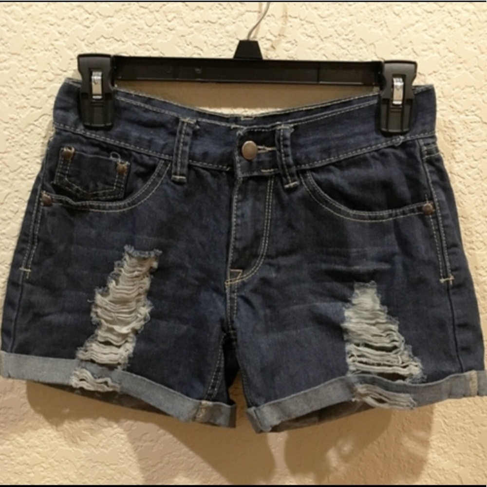 Distressed Jean Shorts